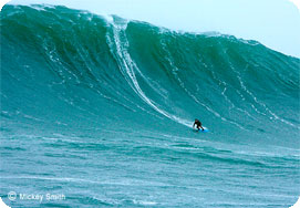 Mole riding a 50 foot wave at Aileens